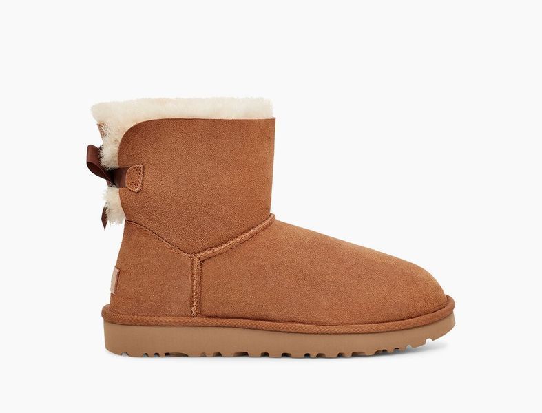 Уггі міні UGG Mini Classic 2 Bailey Bow Chestnut 1016501-CHE фото