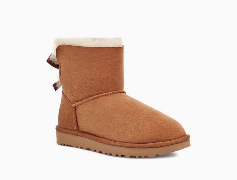Уггі міні UGG Mini Classic 2 Bailey Bow Chestnut 1016501-CHE фото