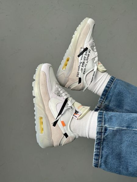 Кросівки чоловічі OFF-White x Nike Air Max 90 GPX White AA7293-100 фото