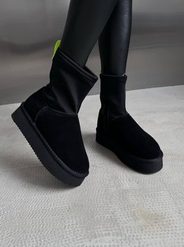 Жіночі Угі UGG Platform Dipper Boots Black  1026-BLK фото