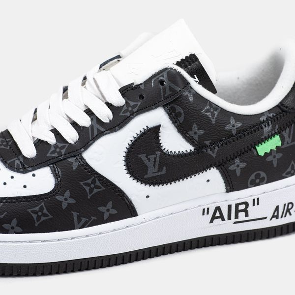 Кросівки Nike Air Force 1 x Louis Vuitton Black White LU43654 фото