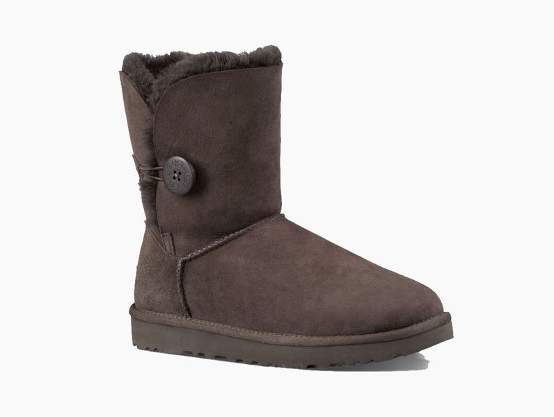 Угги женские UGG Short Bailey Button Classic 2 Chocolate 1016226-CHO фото