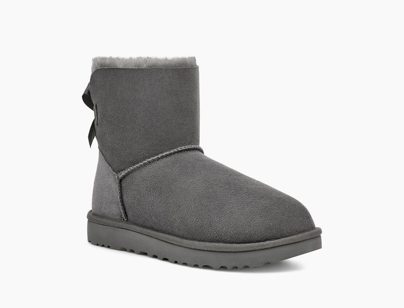 Уггі міні UGG Mini Classic 2 Bailey Bow Grey 1016501-GRY фото