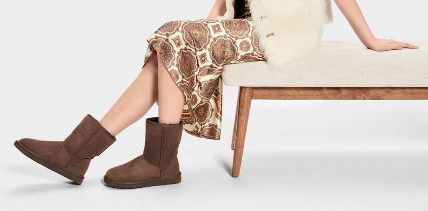 Уггі жіночі UGG Short Classic 2 Chocolate 1016223-CHO фото