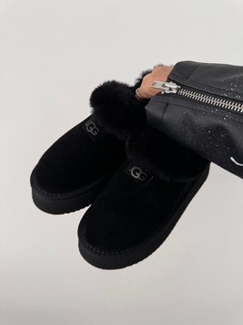 Жіночі капці UGG Coquette Platform Black Suede 1054-BLK фото