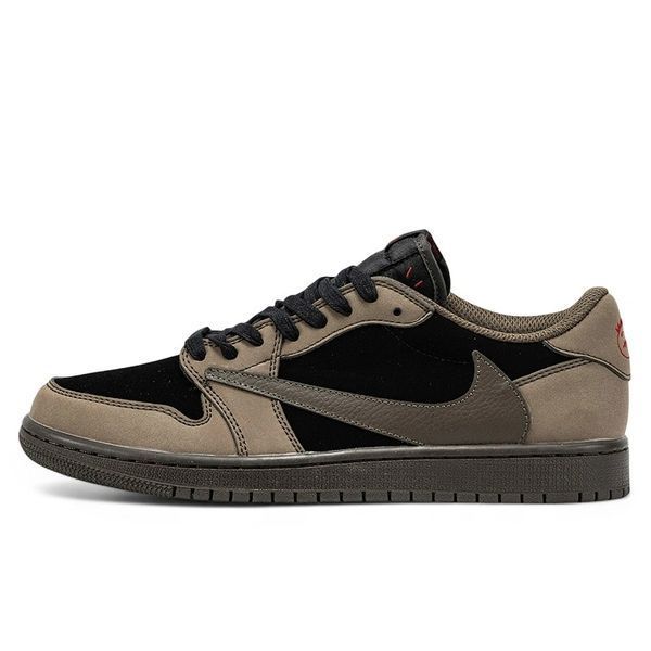 Кросівки чоловічі Nike Air Jordan 1 Low x Travis Scott Brown Black DM7866-642 фото
