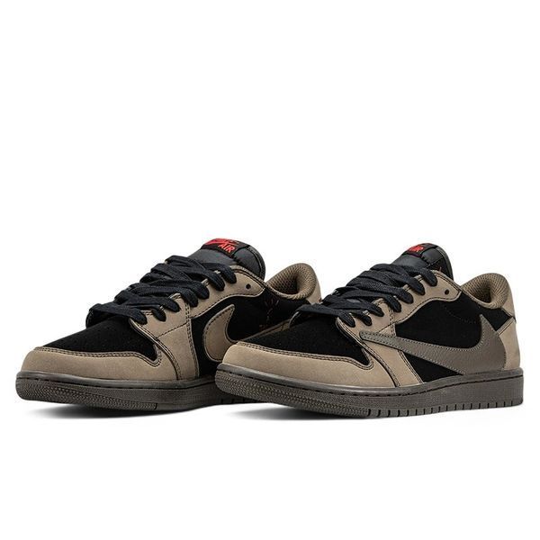 Кросівки чоловічі Nike Air Jordan 1 Low x Travis Scott Brown Black DM7866-642 фото