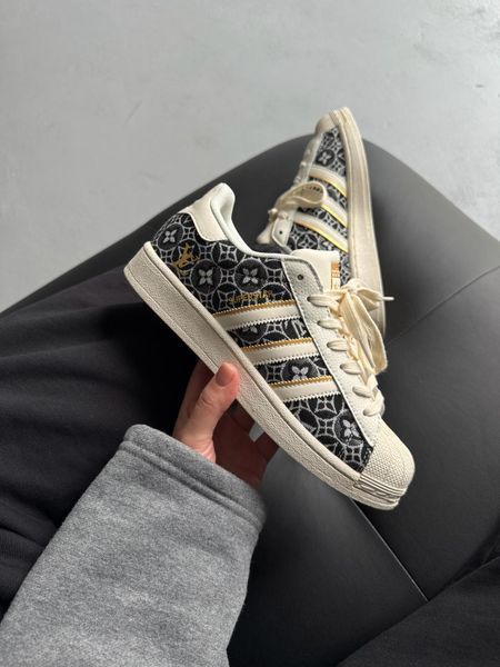 Кросівки Adidas Superstar x Louis Vuitton Beige Black IG619242 фото