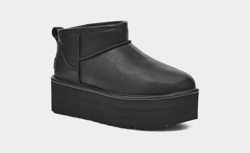 UGG Ultra Mini Leather Platform Black 1141510-BLK фото