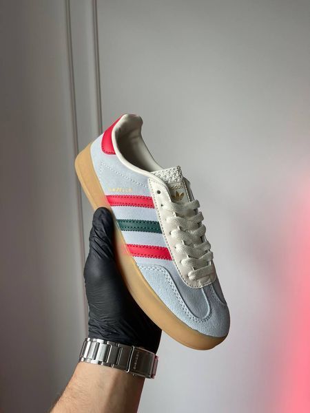 Кросівки Adidas Gazelle Indoor Blue Dawn College Burgundy Green IG4994 фото