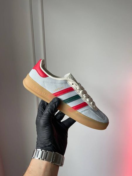 Кросівки Adidas Gazelle Indoor Blue Dawn College Burgundy Green IG4994 фото