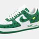 Кросівки louis vuitton nike air force 1 low by virgil abloh white green LU4154-W фото 7