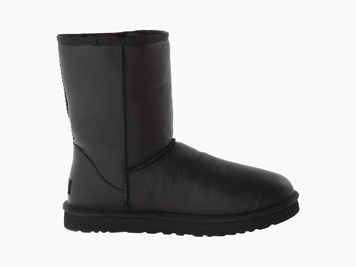 Мужские Угги Высокие UGG Short Classic Leather Black 5800L фото