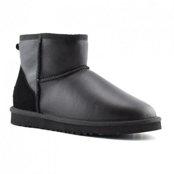 Чоловічі Уггі UGG Mini Classic Leather Metallic Black 1016222LM фото