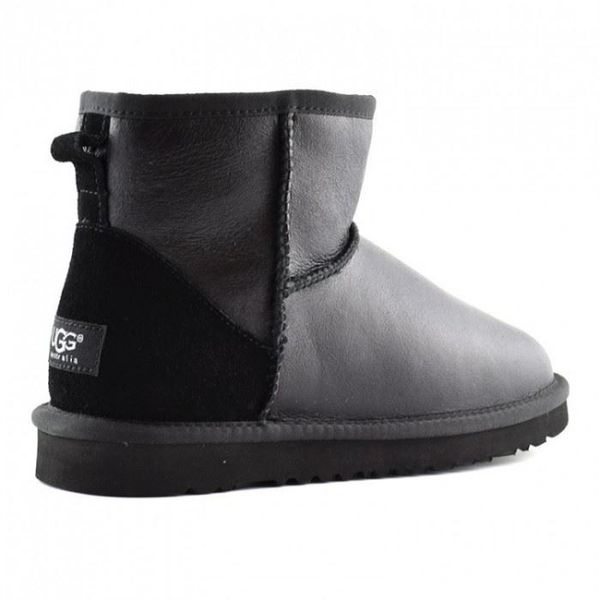 Чоловічі Уггі UGG Mini Classic Leather Metallic Black 1016222LM фото