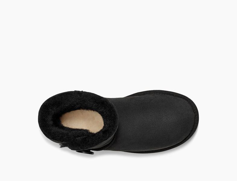 Угги женские UGG Mini Bailey Button Classic ll Черные 1016422-BLK фото