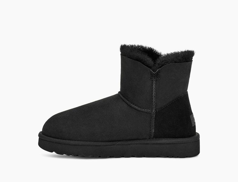 Угги женские UGG Mini Bailey Button Classic ll Черные 1016422-BLK фото