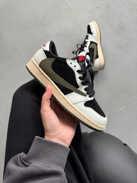 Кросівки Nike Jordan 1 Low x Travis Scott Olive DZ4137-106 фото