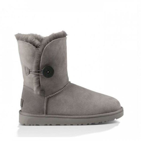 Уггі жіночі UGG Short Bailey Button Classic 2 Grey 1016226-GRY фото