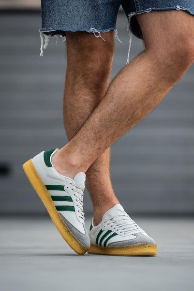 Кросівки чоловічі Adidas Clarks 8th Street Samba by Ronnie Fieg Chalk White Green Homme ID7297 фото