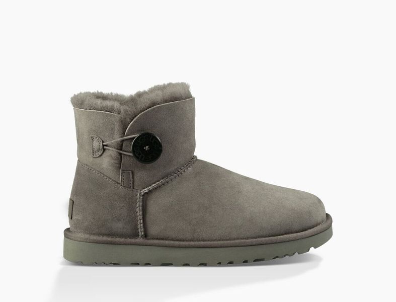 Уггі жіночі UGG Mini Bailey Button Classic ll Сірі 1016422-GRY фото