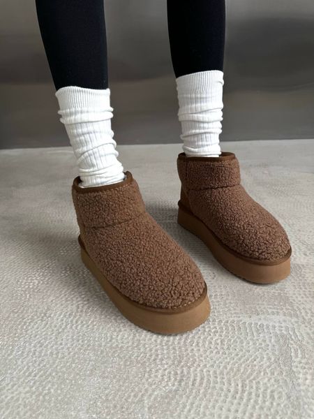 Жіночі Угі UGG Mini Platform Teddy Ginder 1036-CHO фото