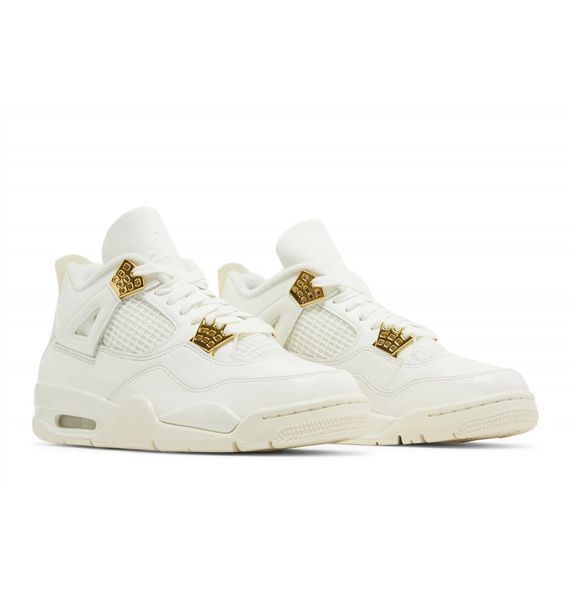 Кросівки Nike Air Jordan 4 White Metallic Gold AQ9129-170 фото