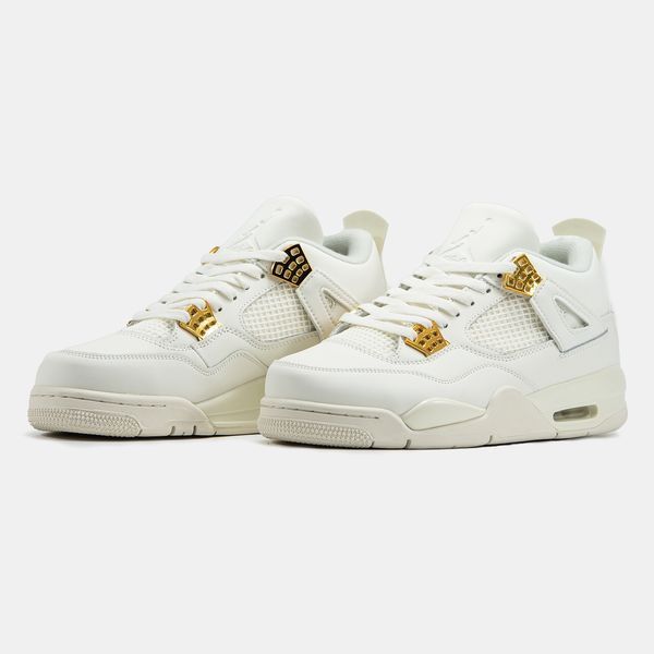 Кросівки Nike Air Jordan 4 White Metallic Gold AQ9129-170 фото