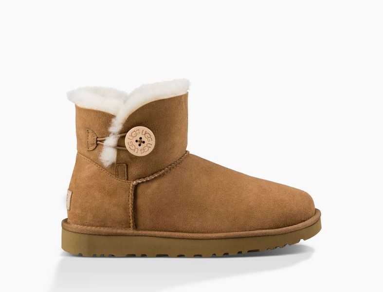 Угги женские UGG Mini Bailey Button Classic ll Chestnut 1016422-CHE фото