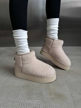 Жіночі Угі UGG Mini Platform Teddy Cream 1035-Cream фото