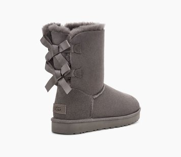 Уггі жіночі UGG Short Bailey Bow Classic 2 Grey 1016225-GRY фото