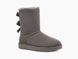 Уггі жіночі UGG Short Bailey Bow Classic 2 Grey 1016225-GRY фото 4