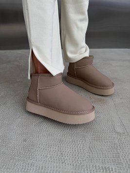 Жіночі Угі UGG Ultra Mini Platform Light Beige Leather 1049-LBG фото