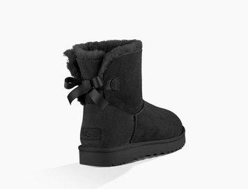 Угги мини UGG Mini Classic 2 Bailey Bow Black 1016501-BLK фото