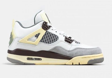 Кросівки чоловічі Nike Air Jordan 4 White Beige Bordo CT8527-701 фото