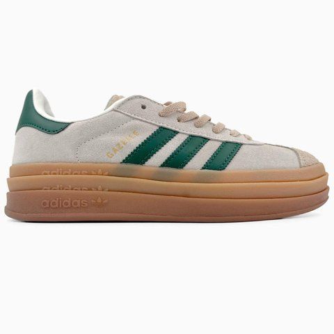 Кросівки Adidas Gazelle Bold Cream Collegiate Green ID7056 фото