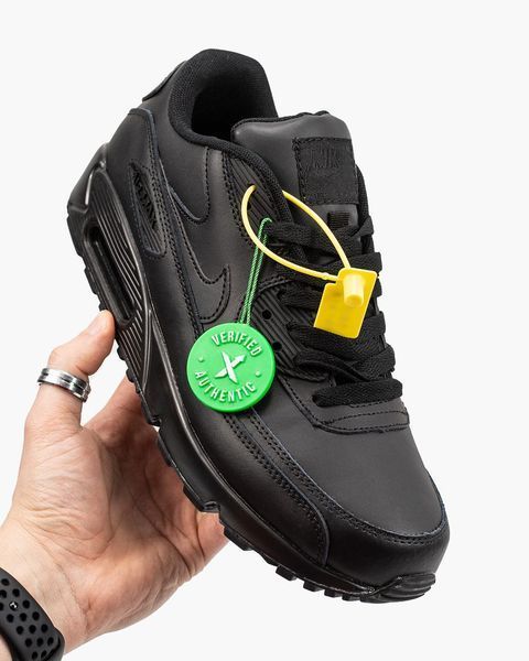 Кросівки чоловічі Nike Air Max 90 Leather Black 302519-001 фото