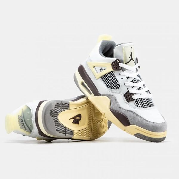 Кросівки чоловічі Nike Air Jordan 4 White Beige Bordo CT8527-701 фото