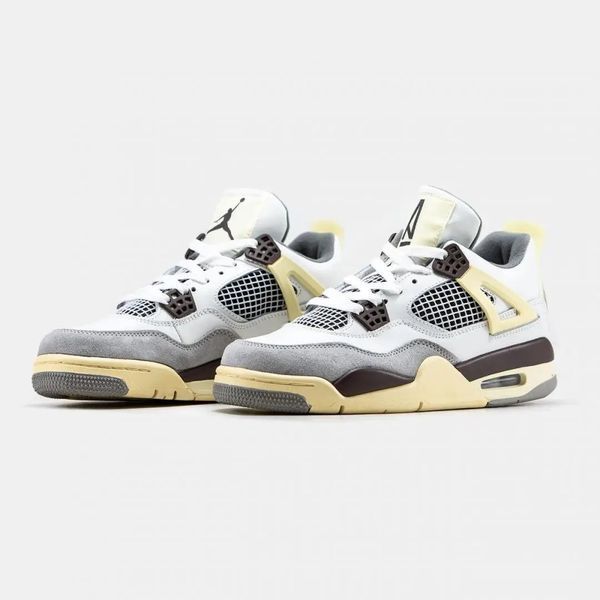 Кросівки чоловічі Nike Air Jordan 4 White Beige Bordo CT8527-701 фото
