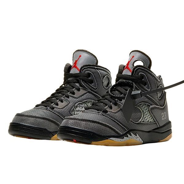 Кросівки Nike Air Jordan 5 Retro Off-White Black CV4827-001 фото