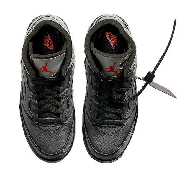 Кросівки Nike Air Jordan 5 Retro Off-White Black CV4827-001 фото