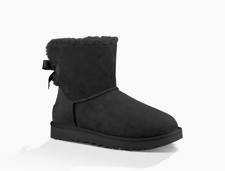 Уггі міні UGG Mini Classic 2 Bailey Bow Black 1016501-BLK фото