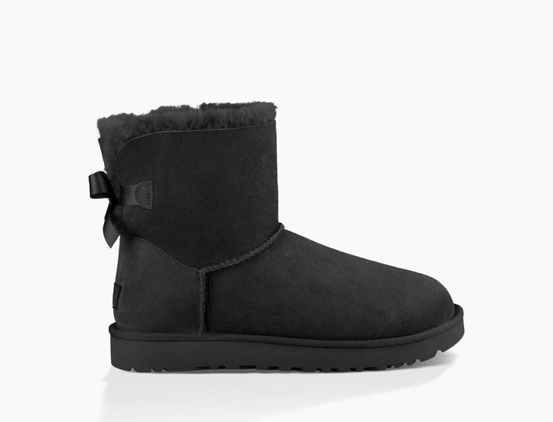 Уггі міні UGG Mini Classic 2 Bailey Bow Black 1016501-BLK фото