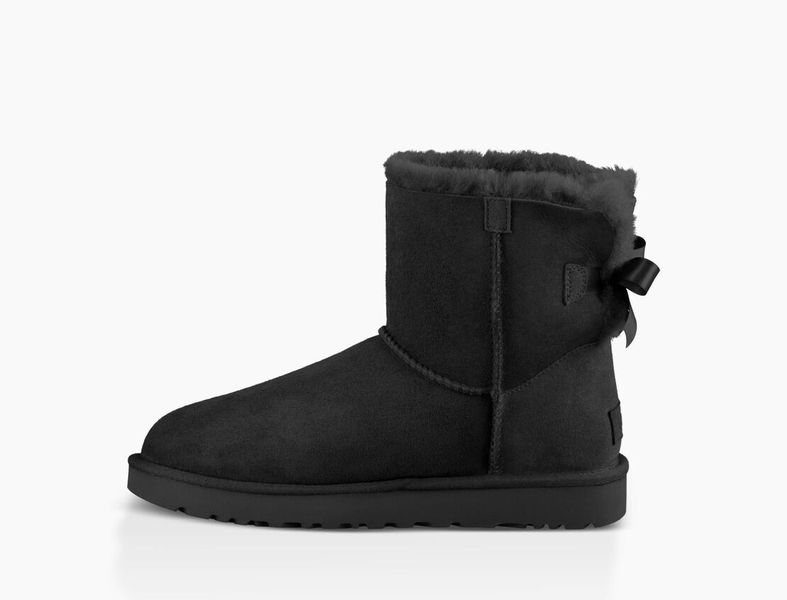 Уггі міні UGG Mini Classic 2 Bailey Bow Black 1016501-BLK фото