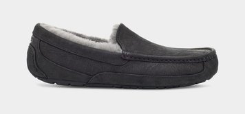 UGG Mens Ascot Matte Leather Slipper Black 1103889-BLK фото