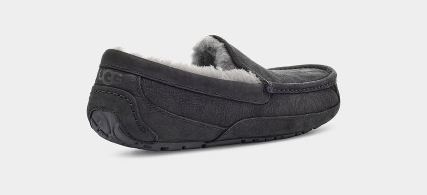 UGG Mens Ascot Matte Leather Slipper Black 1103889-BLK фото